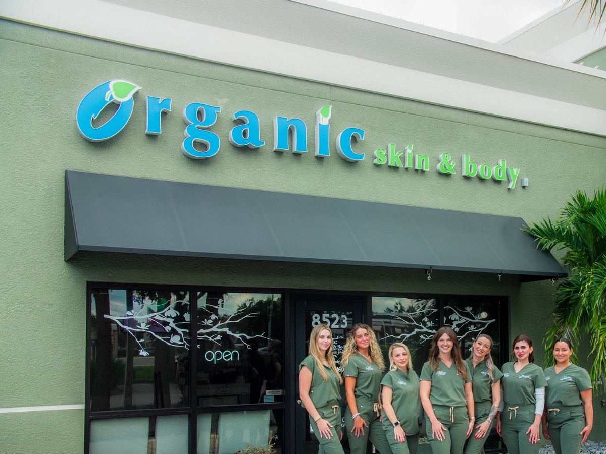 Organic Skin and Body storefront and team at 8523 East State Road 70 in Bradenton